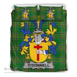 Irish Donnell or O'Donnell Coat of Arms Family Crest Ireland Bedding Set Irish National Tartan Irish County Bedding Set Duvet Covers