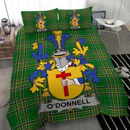 Irish Donnell or O'Donnell Coat of Arms Family Crest Ireland Bedding Set Irish National Tartan Irish County Bedding Set Duvet Covers