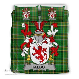 Irish Talbot Coat of Arms Family Crest Ireland Bedding Set Irish National Tartan Irish County Bedding Set Duvet Covers