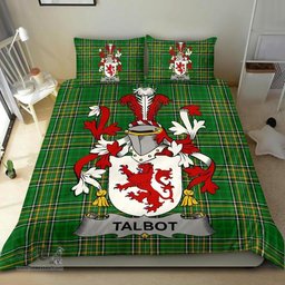 Irish Talbot Coat of Arms Family Crest Ireland Bedding Set Irish National Tartan Irish County Bedding Set Duvet Covers