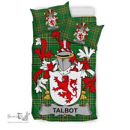 Irish Talbot Coat of Arms Family Crest Ireland Bedding Set Irish National Tartan Irish County Bedding Set Duvet Covers