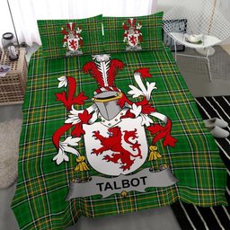 Irish Talbot Coat of Arms Family Crest Ireland Bedding Set Irish National Tartan Irish County Bedding Set Duvet Covers