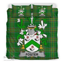 Irish Foster Coat of Arms Family Crest Ireland Bedding Set Irish National Tartan Irish County Bedding Set Duvet Covers