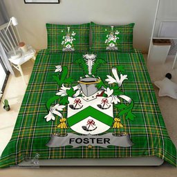 Irish Foster Coat of Arms Family Crest Ireland Bedding Set Irish National Tartan Irish County Bedding Set Duvet Covers