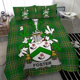 Irish Foster Coat of Arms Family Crest Ireland Bedding Set Irish National Tartan Irish County Bedding Set Duvet Covers