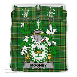Irish Mooney or O'Mooney Coat of Arms Family Crest Ireland Bedding Set Irish National Tartan Irish County Bedding Set Duvet Covers