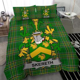 Irish Skereth or Skerret Coat of Arms Family Crest Ireland Bedding Set Irish National Tartan Irish County Bedding Set Duvet Covers