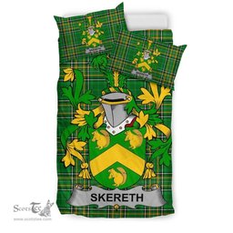 Irish Skereth or Skerret Coat of Arms Family Crest Ireland Bedding Set Irish National Tartan Irish County Bedding Set Duvet Covers