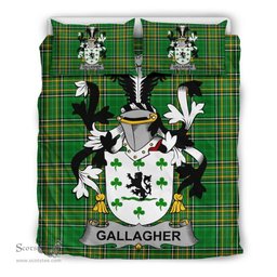 Irish Gallagher or O'Gallagher Coat of Arms Family Crest Ireland Bedding Set Irish National Tartan Irish County Bedding Set Duvet Covers