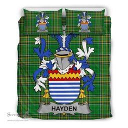 Irish Hayden or O'Hayden Coat of Arms Family Crest Ireland Bedding Set Irish National Tartan Irish County Bedding Set Duvet Covers