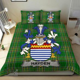 Irish Hayden or O'Hayden Coat of Arms Family Crest Ireland Bedding Set Irish National Tartan Irish County Bedding Set Duvet Covers