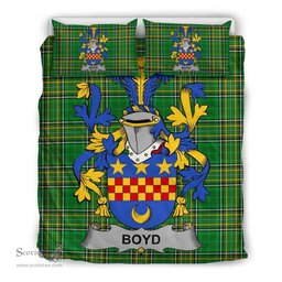 Irish Boyd (of Danson) Coat of Arms Family Crest Ireland Bedding Set Irish National Tartan Irish County Bedding Set Duvet Covers