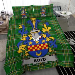Irish Boyd (of Danson) Coat of Arms Family Crest Ireland Bedding Set Irish National Tartan Irish County Bedding Set Duvet Covers