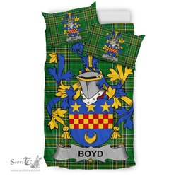 Irish Boyd (of Danson) Coat of Arms Family Crest Ireland Bedding Set Irish National Tartan Irish County Bedding Set Duvet Covers