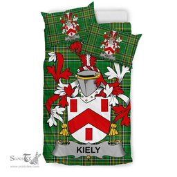 Irish Kiely Coat of Arms Family Crest Ireland Bedding Set Irish National Tartan Irish County Bedding Set Duvet Covers