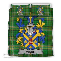 Irish Wade Coat of Arms Family Crest Ireland Bedding Set Irish National Tartan Irish County Bedding Set Duvet Covers