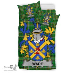 Irish Wade Coat of Arms Family Crest Ireland Bedding Set Irish National Tartan Irish County Bedding Set Duvet Covers