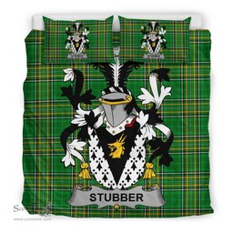 Irish Stubber Coat of Arms Family Crest Ireland Bedding Set Irish National Tartan Irish County Bedding Set Duvet Covers
