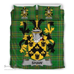 Irish Shaw Coat of Arms Family Crest Ireland Bedding Set Irish National Tartan Irish County Bedding Set Duvet Covers