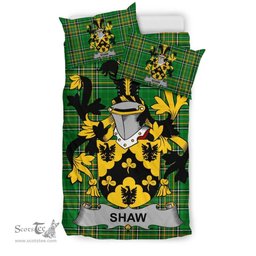 Irish Shaw Coat of Arms Family Crest Ireland Bedding Set Irish National Tartan Irish County Bedding Set Duvet Covers