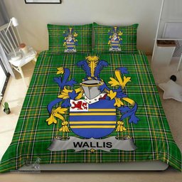 Irish Wallis Coat of Arms Family Crest Ireland Bedding Set Irish National Tartan Irish County Bedding Set Duvet Covers