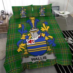 Irish Wallis Coat of Arms Family Crest Ireland Bedding Set Irish National Tartan Irish County Bedding Set Duvet Covers