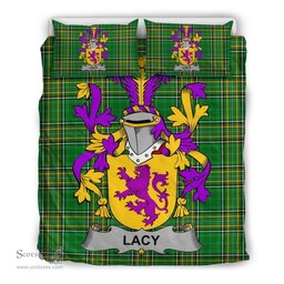 Irish Lacy or De Lacy Coat of Arms Family Crest Ireland Bedding Set Irish National Tartan Irish County Bedding Set Duvet Covers