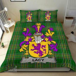 Irish Lacy or De Lacy Coat of Arms Family Crest Ireland Bedding Set Irish National Tartan Irish County Bedding Set Duvet Covers