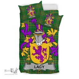 Irish Lacy or De Lacy Coat of Arms Family Crest Ireland Bedding Set Irish National Tartan Irish County Bedding Set Duvet Covers