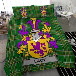 Irish Lacy or De Lacy Coat of Arms Family Crest Ireland Bedding Set Irish National Tartan Irish County Bedding Set Duvet Covers