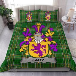 Irish Lacy or De Lacy Coat of Arms Family Crest Ireland Bedding Set Irish National Tartan Irish County Bedding Set Duvet Covers