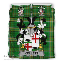 Irish Kellett Coat of Arms Family Crest Ireland Bedding Set Irish National Tartan Irish County Bedding Set Duvet Covers