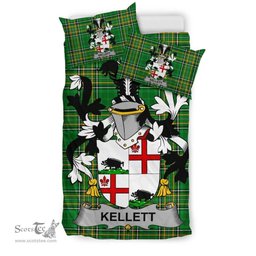 Irish Kellett Coat of Arms Family Crest Ireland Bedding Set Irish National Tartan Irish County Bedding Set Duvet Covers