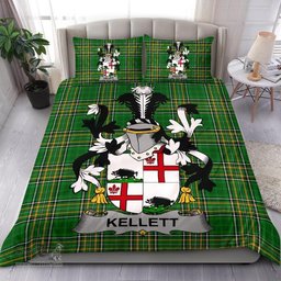 Irish Kellett Coat of Arms Family Crest Ireland Bedding Set Irish National Tartan Irish County Bedding Set Duvet Covers
