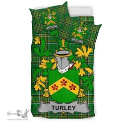 Irish Turley Coat of Arms Family Crest Ireland Bedding Set Irish National Tartan Irish County Bedding Set Duvet Covers