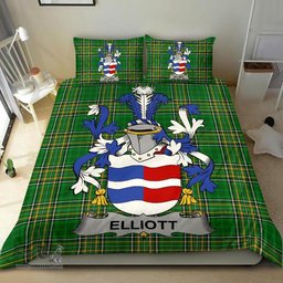 Irish Elliott Coat of Arms Family Crest Ireland Bedding Set Irish National Tartan Irish County Bedding Set Duvet Covers
