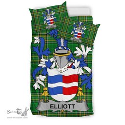 Irish Elliott Coat of Arms Family Crest Ireland Bedding Set Irish National Tartan Irish County Bedding Set Duvet Covers