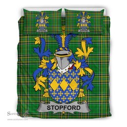 Irish Stopford Coat of Arms Family Crest Ireland Bedding Set Irish National Tartan Irish County Bedding Set Duvet Covers
