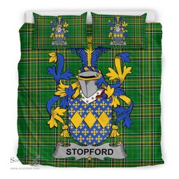 Irish Stopford Coat of Arms Family Crest Ireland Bedding Set Irish National Tartan Irish County Bedding Set Duvet Covers