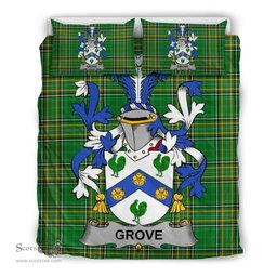 Irish Grove Coat of Arms Family Crest Ireland Bedding Set Irish National Tartan Irish County Bedding Set Duvet Covers