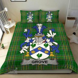 Irish Grove Coat of Arms Family Crest Ireland Bedding Set Irish National Tartan Irish County Bedding Set Duvet Covers