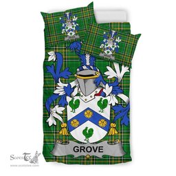 Irish Grove Coat of Arms Family Crest Ireland Bedding Set Irish National Tartan Irish County Bedding Set Duvet Covers