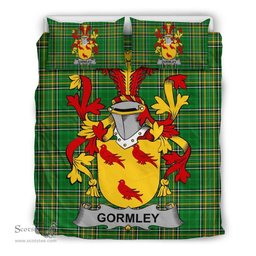 Irish Gormley or O'Gormley Coat of Arms Family Crest Ireland Bedding Set Irish National Tartan Irish County Bedding Set Duvet Covers