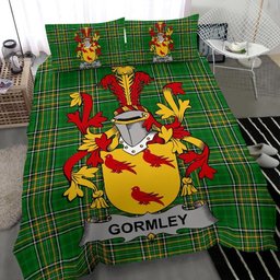 Irish Gormley or O'Gormley Coat of Arms Family Crest Ireland Bedding Set Irish National Tartan Irish County Bedding Set Duvet Covers