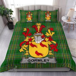Irish Gormley or O'Gormley Coat of Arms Family Crest Ireland Bedding Set Irish National Tartan Irish County Bedding Set Duvet Covers