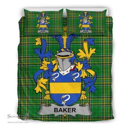 Irish Baker Coat of Arms Family Crest Ireland Bedding Set Irish National Tartan Irish County Bedding Set Duvet Covers