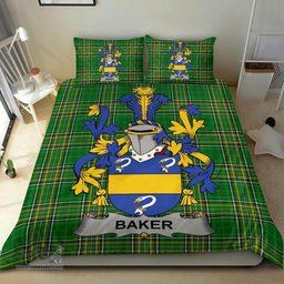 Irish Baker Coat of Arms Family Crest Ireland Bedding Set Irish National Tartan Irish County Bedding Set Duvet Covers
