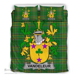 Irish Vandeleur Coat of Arms Family Crest Ireland Bedding Set Irish National Tartan Irish County Bedding Set Duvet Covers