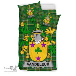 Irish Vandeleur Coat of Arms Family Crest Ireland Bedding Set Irish National Tartan Irish County Bedding Set Duvet Covers