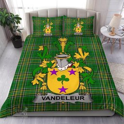 Irish Vandeleur Coat of Arms Family Crest Ireland Bedding Set Irish National Tartan Irish County Bedding Set Duvet Covers